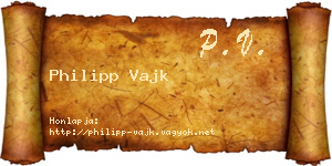 Philipp Vajk névjegykártya